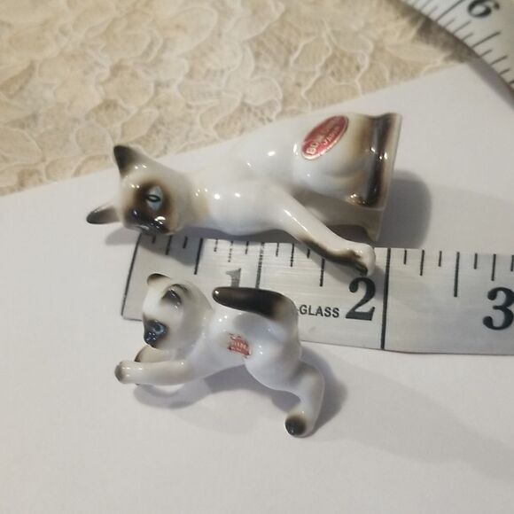 Vintage Cat Figurines Set of 2 Made in Japan - Picture 13 of 13
